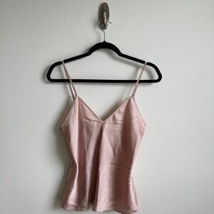 Rebecca Taylor Silk Camisole Womens 4 Pink‎ Oat Combo Adjustable Strap Tank Top